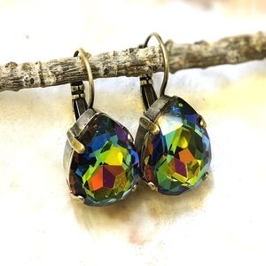 Volcano From  Swarovski Crystal Mettalic W/ Dazzling Effect Brass Based Earrings